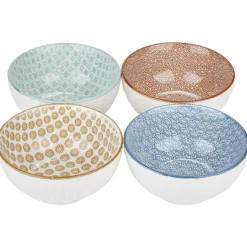 Gifi Bol japonais motif géométrique 4 couleurs x4