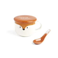 Gifi Bol jumbo 62cl avec cuillère et couvercle renard