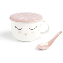 Gifi Bol jumbo 62cl avec cuillère et couvercle blush girly