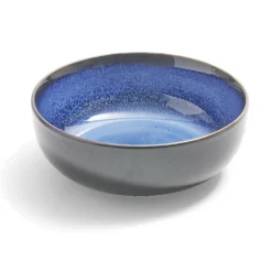 Gifi Bol Meteor porcelaine noir et bleu Ø16cm