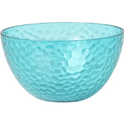 Gifi Bol plastique bleu martelé x4