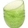 Gifi Bol plastique vert martelé x4