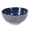 Gifi Bol rond Olympe motif graphique bleu blanc
