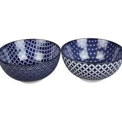 Gifi Bol rond Olympe motif graphique bleu blanc