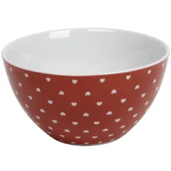 Gifi Bol rouge design coeurs blancs