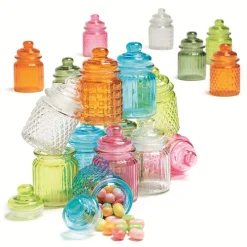 Gifi Bonbonnière colorée en verre