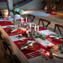 Gifi Bonbonnière en céramique décor Noël rouge blanc