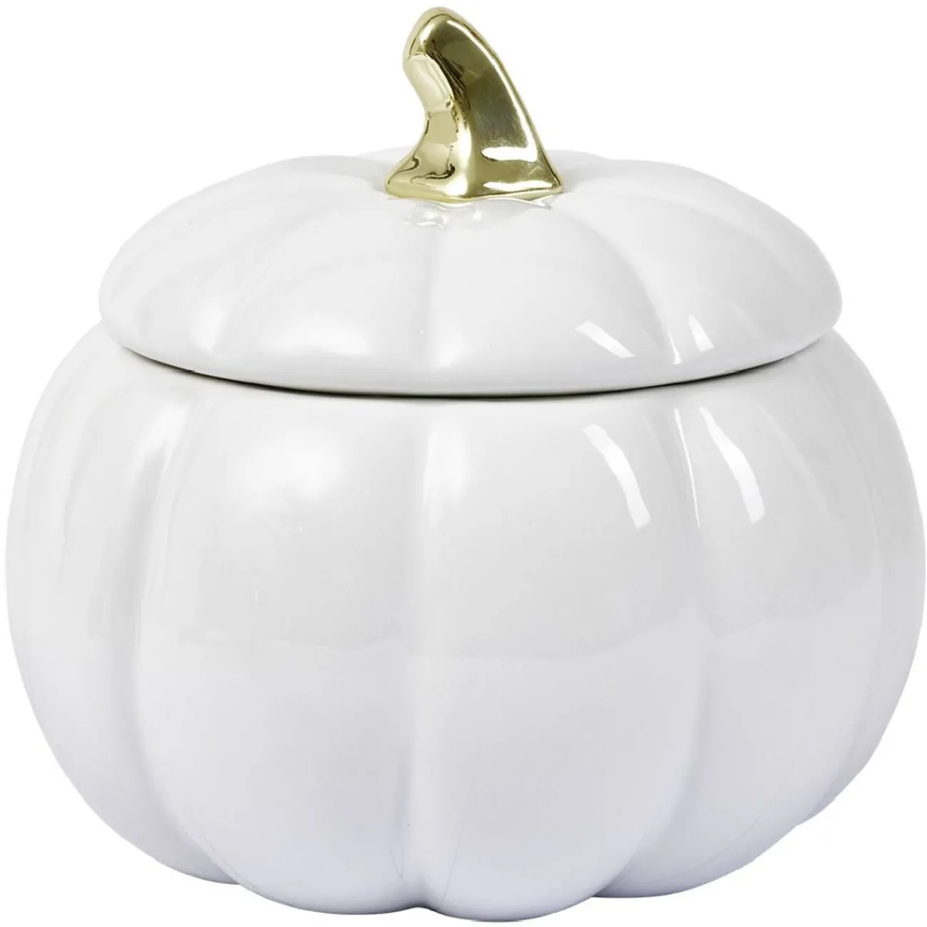 Gifi Bonbonnière Halloween forme citrouille porcelaine blanc Ø18 cm