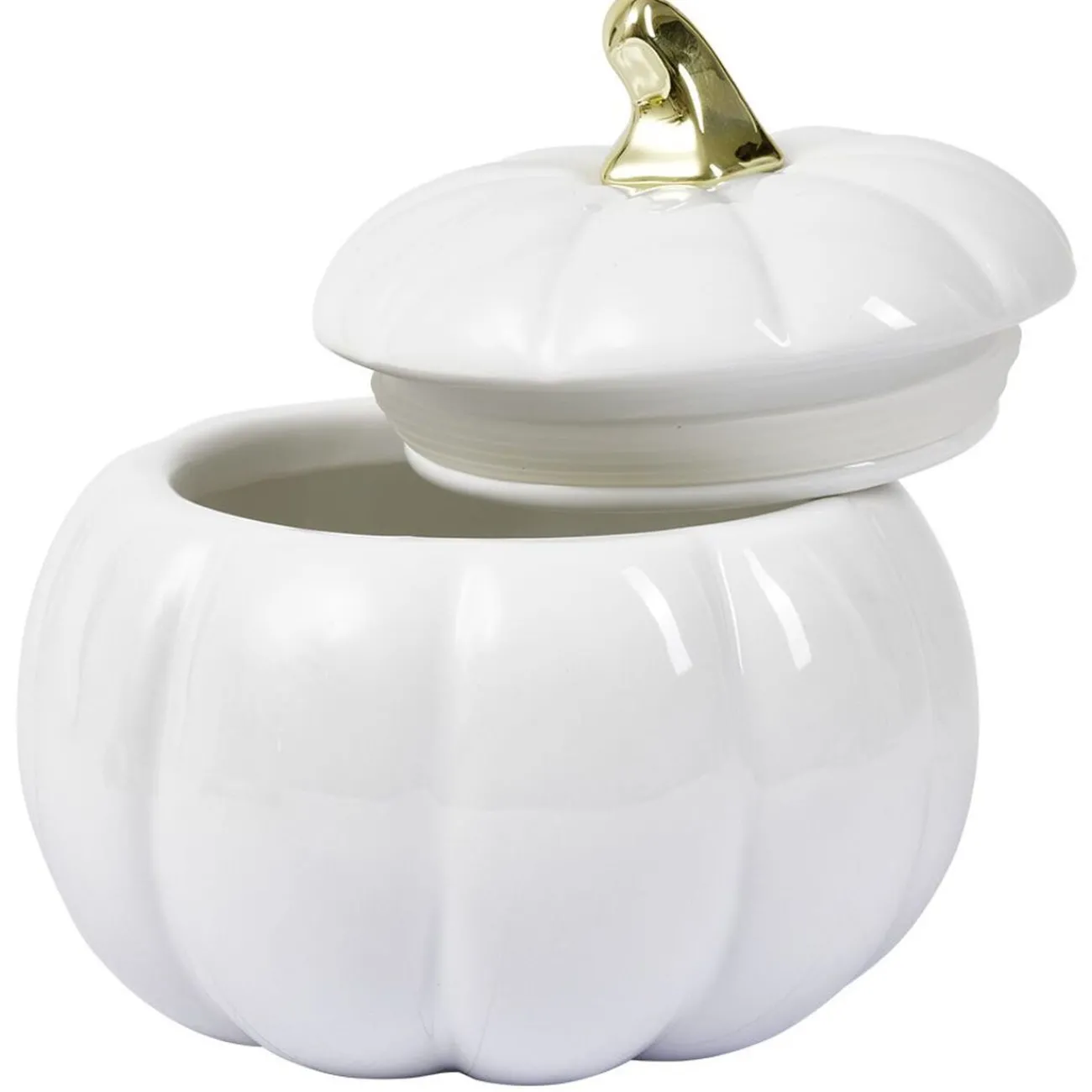 Gifi Bonbonnière Halloween forme citrouille porcelaine blanc Ø18 cm