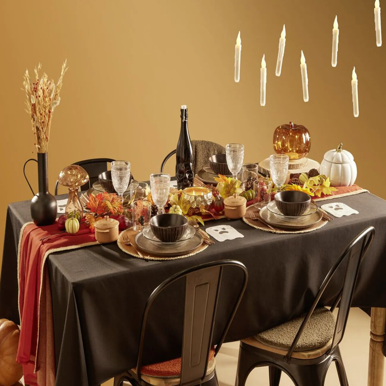 Gifi Bonbonnière Halloween forme citrouille porcelaine blanc Ø18 cm