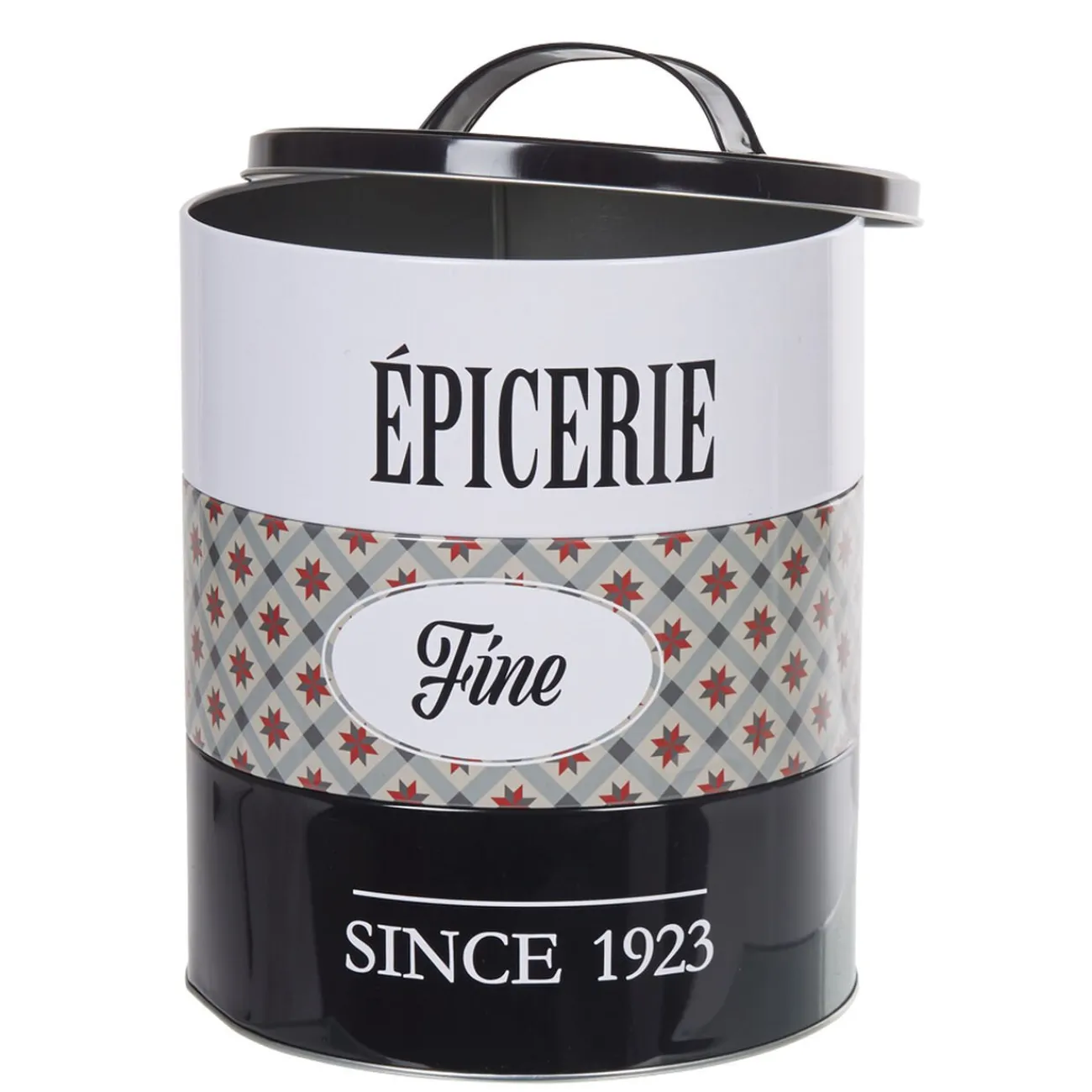 Gifi Rangement|Boîte à 3 compartiments carreaux de ciment noir et blanc