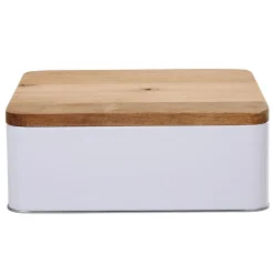 Gifi Boîte à biscuit rectangulaire blanc naturel