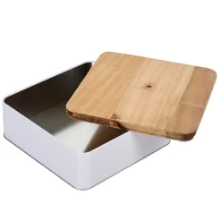 Gifi Boîte à biscuit rectangulaire blanc naturel