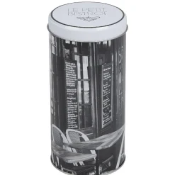 Gifi Boîte à café cylindrique design bistrot noir et blanc