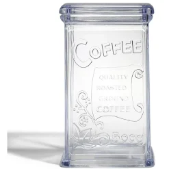 Gifi Boîte à café 500g en plastique transparent 11,5x9xH19cm