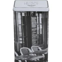 Gifi Boîte à café rectangulaire design bistrot noir et blanc