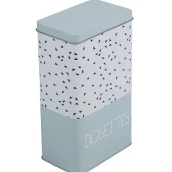 Gifi Boîte à café rectangulaire vert d'eau blanc et noir