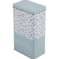 Gifi Boîte à café rectangulaire vert d'eau blanc et noir