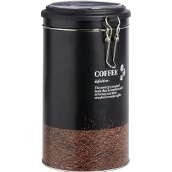 Gifi Boîte à café ronde en étain avec couvercle plastique - Ø11xH.20cm