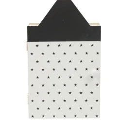 Gifi Rangement|Boîte à clé maison blanc et noir
