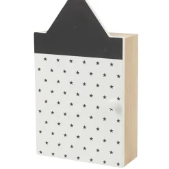 Gifi Rangement|Boîte à clé maison blanc et noir