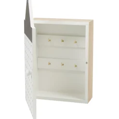 Gifi Rangement|Boîte à clé maison blanc et noir