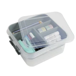 Gifi Rangement|Boîte à compartiments 2 niveaux de rangement 26x25xH11cm