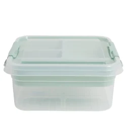 Gifi Rangement|Boîte à compartiments 2 niveaux de rangement 26x25xH11cm