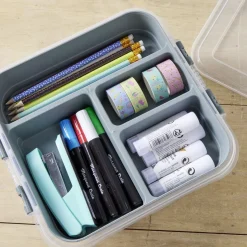 Gifi Rangement|Boîte à compartiments 2 niveaux de rangement 26x25xH11cm