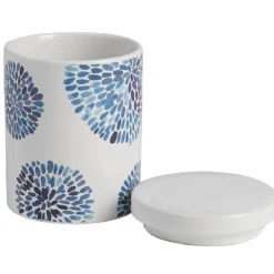 Gifi Nettoyage Et Entretien|Boîte à coton blanc design cyclade bleu