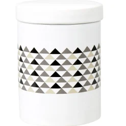 Gifi Nettoyage Et Entretien|Boîte à coton blanche motif triangles