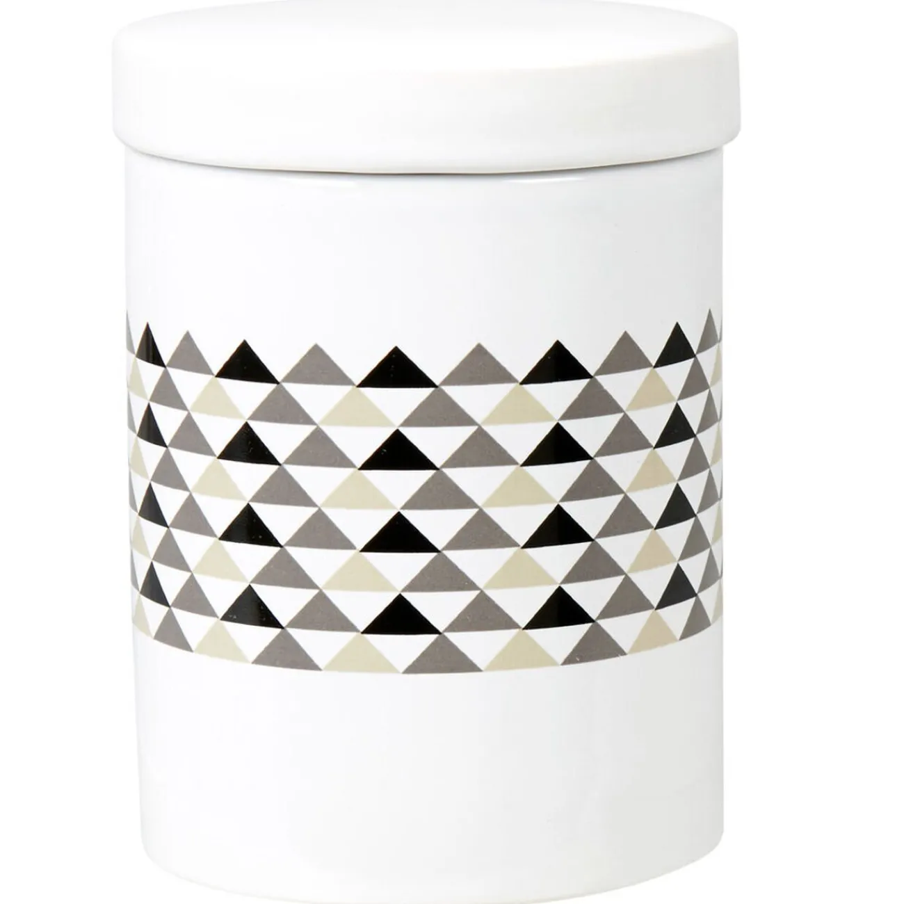 Gifi Nettoyage Et Entretien|Boîte à coton blanche motif triangles