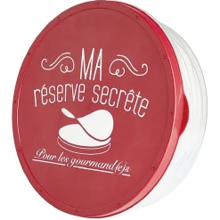 Gifi Boîte à crêpes ronde avec couvercle design rouge
