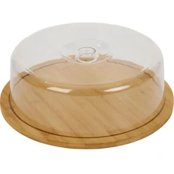 Gifi Boîte à fromage bambou et plastique Ø28,5xH9cm