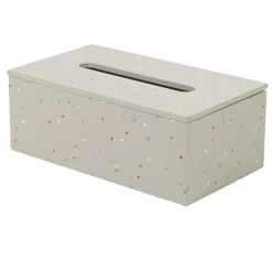Gifi Rangement|Boîte à mouchoirs taupe à pois