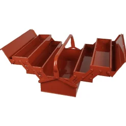 Gifi Aménagement Atelier^Boîte à outils 5 compartiments métal rouge