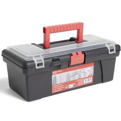 Gifi Aménagement Atelier^Boîte à outils plastique noir et rouge 30x14xH11cm