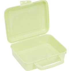 Gifi Boîte à sandwich rectangulaire avec anse plastique jaune 16x20xH7cm