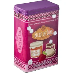 Gifi Boîte à sucre en métal design vintage luxe rose fuchsia