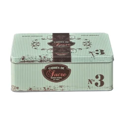 Gifi Boîte à sucre en métal design vintage romantique vert d'eau