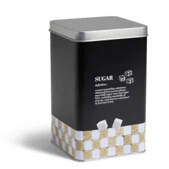 Gifi Boîte à sucre en métal noir design Sugar - 10,7x10,7xH.17,5cm