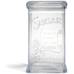 Gifi Boîte à sucre 500g plastique transparent 11,5x9xH19cm