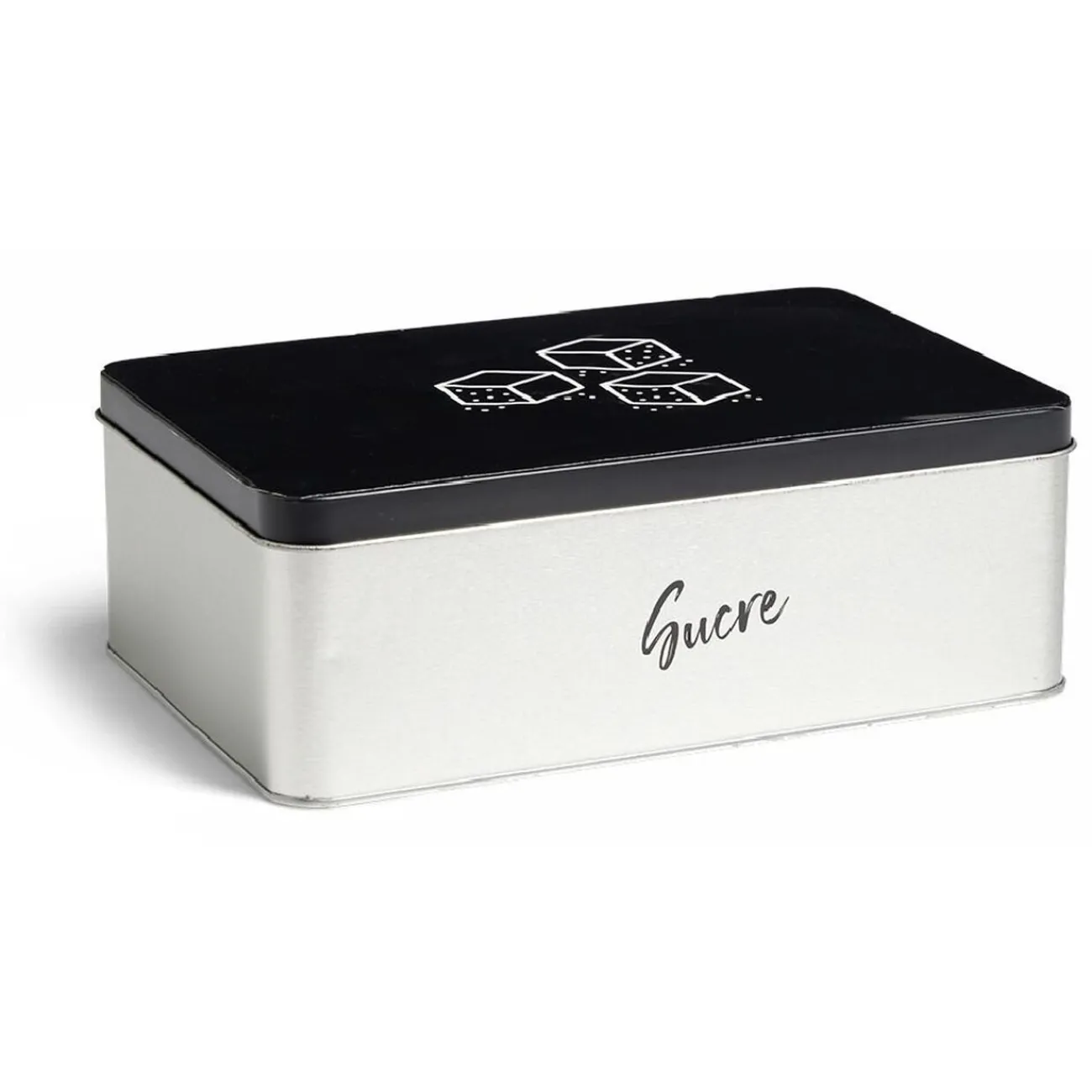Gifi Boîte à sucre rectangulaire en métal - 20x13xH.7cm