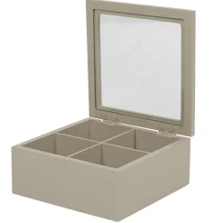 Gifi Boîte à thé bois gris