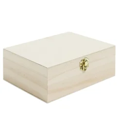 Gifi Boîte à thé en bois à personnaliser 20xH7x15cm