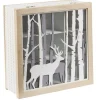 Gifi Rangement|Boîte à thé en bois déco nature cerf blanc