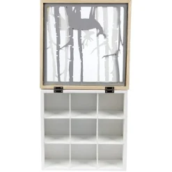 Gifi Rangement|Boîte à thé en bois déco nature cerf blanc