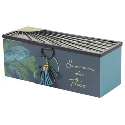 Gifi Rangement|Boîte à thé inscription Saveurs des Thés tropical