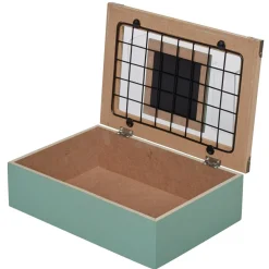 Gifi Boîte à thé My little garden en bois couvercle aluminium