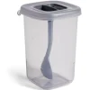 Gifi Boîte alimentaire + cuillère polypropylène gris 450mL